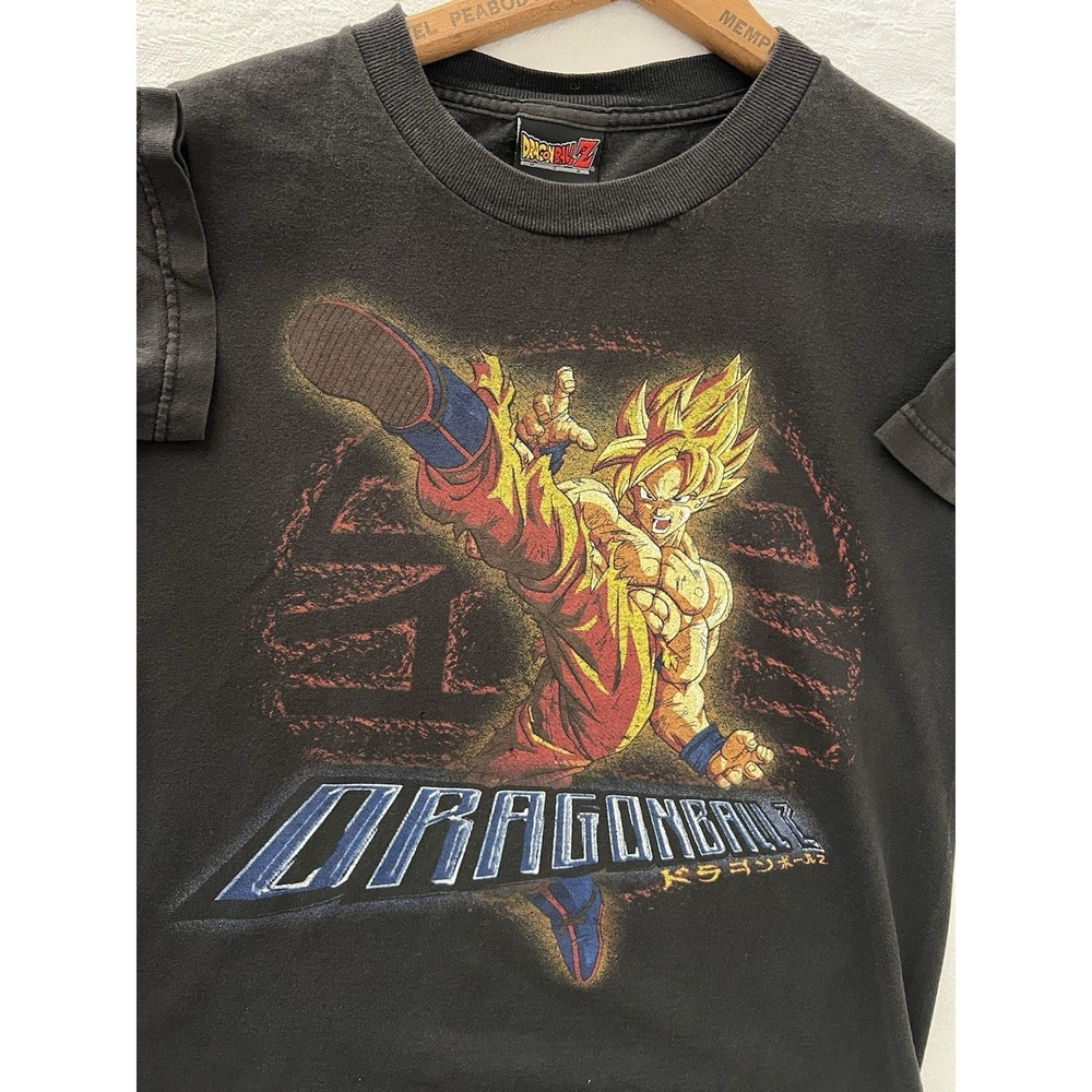 Dragonball Z Super Saiyan Goku Youth Medium USA Vintage Thrashed 2000 T-Shirt - Picture 1 of 12